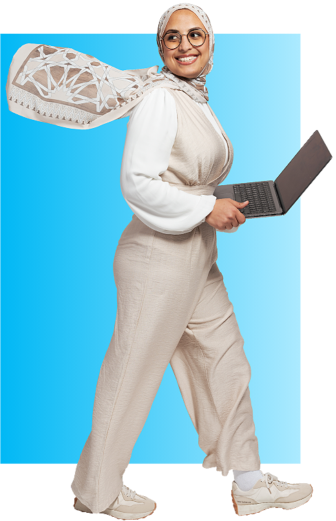tech woman with laptop